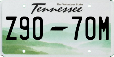 TN license plate Z9070M