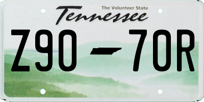 TN license plate Z9070R