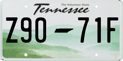 TN license plate Z9071F