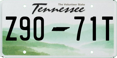 TN license plate Z9071T
