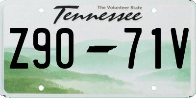 TN license plate Z9071V