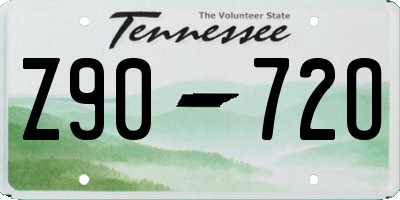 TN license plate Z9072O