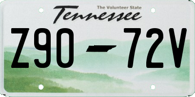 TN license plate Z9072V