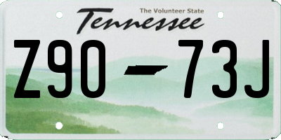 TN license plate Z9073J