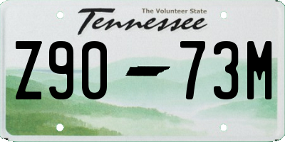 TN license plate Z9073M