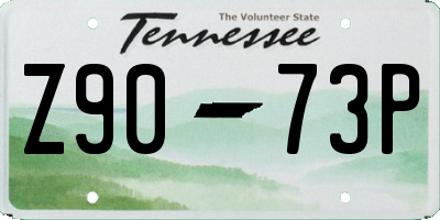 TN license plate Z9073P