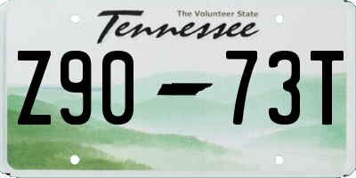 TN license plate Z9073T