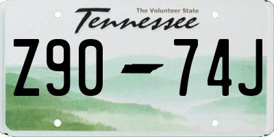 TN license plate Z9074J