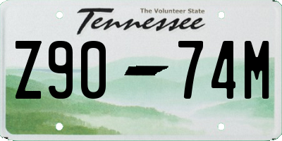 TN license plate Z9074M