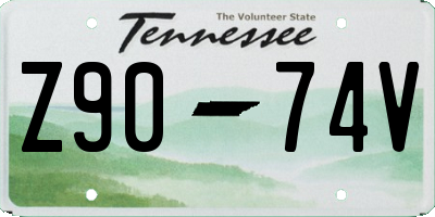 TN license plate Z9074V