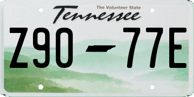 TN license plate Z9077E