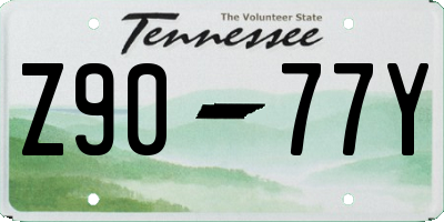 TN license plate Z9077Y