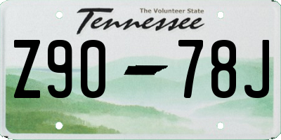 TN license plate Z9078J