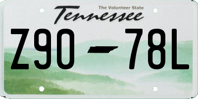 TN license plate Z9078L