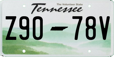TN license plate Z9078V