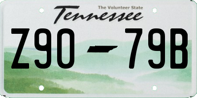 TN license plate Z9079B