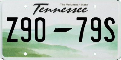 TN license plate Z9079S