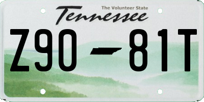 TN license plate Z9081T