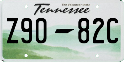 TN license plate Z9082C