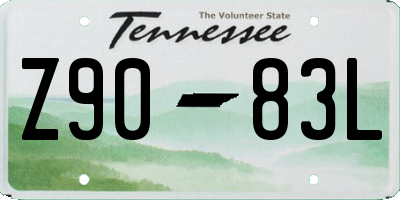 TN license plate Z9083L