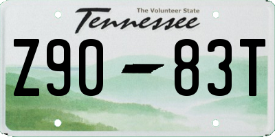 TN license plate Z9083T