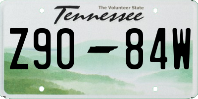 TN license plate Z9084W