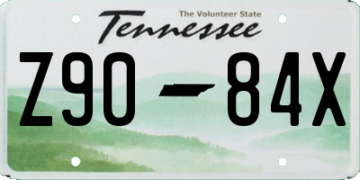 TN license plate Z9084X