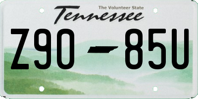 TN license plate Z9085U