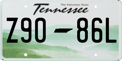 TN license plate Z9086L
