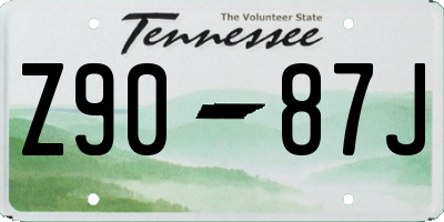 TN license plate Z9087J