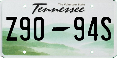 TN license plate Z9094S