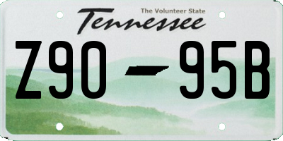 TN license plate Z9095B