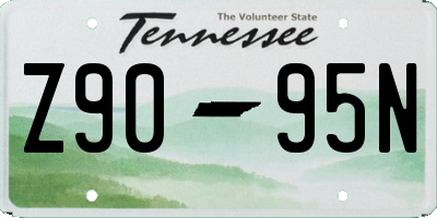 TN license plate Z9095N