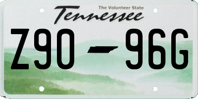 TN license plate Z9096G