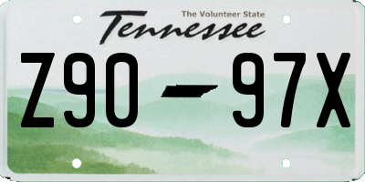 TN license plate Z9097X
