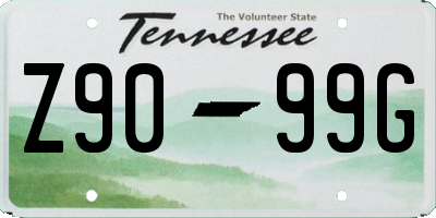 TN license plate Z9099G