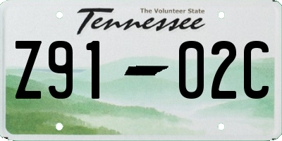 TN license plate Z9102C