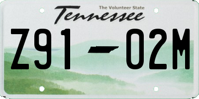 TN license plate Z9102M
