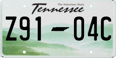 TN license plate Z9104C