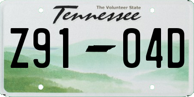TN license plate Z9104D