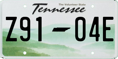 TN license plate Z9104E