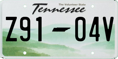 TN license plate Z9104V