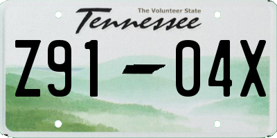 TN license plate Z9104X