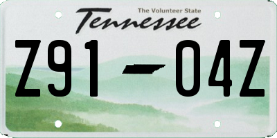 TN license plate Z9104Z
