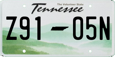 TN license plate Z9105N