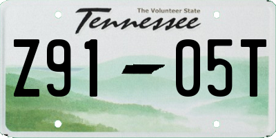 TN license plate Z9105T