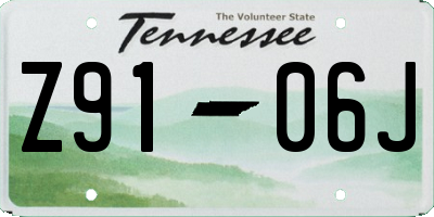TN license plate Z9106J