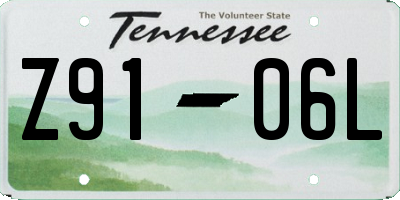 TN license plate Z9106L