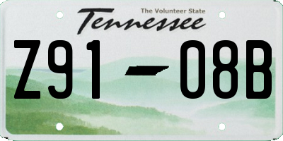 TN license plate Z9108B
