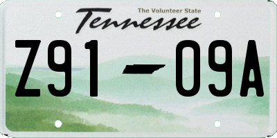 TN license plate Z9109A